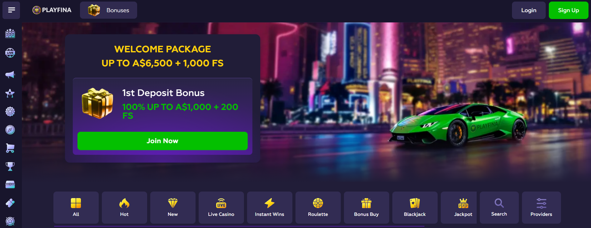 Playfina Casino Review